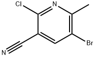 5-溴-2-氯-6-甲基-3-吡啶甲腈, 84703-18-4, 结构式