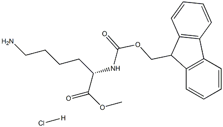 (S)-2-((((9H-芴-9-基)甲氧基)羰基)氨基)-6-氨基己酸甲酯盐酸盐,847658-45-1,结构式