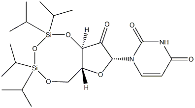 1-((6aR,8R,9aR)-2,2,4,4-tetraisopropyl-9-oxotetrahydro-6H-furo[3,2-f ][1,3,5,2,4]trioxadisilocin-8-yl)pyriMidine-2,4(1H,3H)-dione Structure
