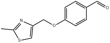 4-((2-甲基噻唑-4-基)甲氧基)苯甲醛,848316-21-2,结构式