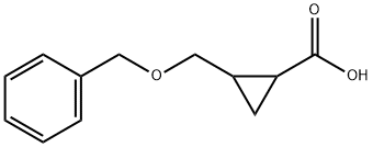 2-((ベンジルオキシ)メチル)シクロプロパンカルボン酸 化学構造式