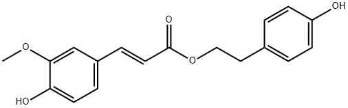 p-ヒドロキシフェネチルtrans-フェルラ 化学構造式