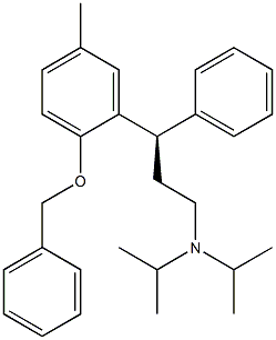 (R)-3-(2-(benzyloxy)-5-Methylphenyl)-N,N-diisopropyl-3-phenylpropan-1-aMine Structure