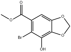 Methyl 6-broMo-7-hydroxybenzo[d][1,3]dioxole-5-carboxylate,848772-89-4,结构式