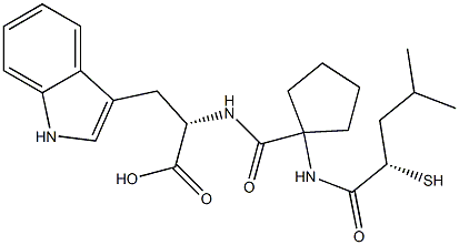 L-Tryptophan, N-[[1-[[(2S)-2-Mercapto-4-Methyl-1-oxopentyl]aMino]cyclopentyl]carbonyl]- Structure