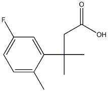 3-(5-fluoro-2-Methylphenyl)-3-Methylbutanoic acid Structure