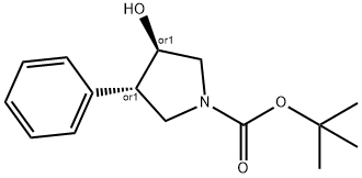 (3R,4S)-tert-Butyl 3-(bis(4-Methoxyphenyl)(phenyl)Methoxy)-4-((Methylsulfonyl)oxy)pyrrolidine-1-carboxylate Struktur