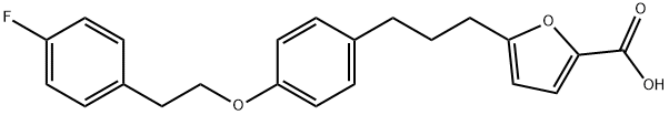 5-[3-[4-[2-(4-Fluorophenyl)ethoxy]phenyl]propyl]-2-furancarboxylic Acid Struktur