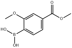 2-甲氧基-4-(甲氧基羰基)苯硼酸 结构式
