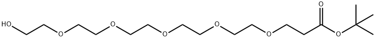 1-羟基-3,6,9,12,15-五氧杂十八烷-18-羧酸叔丁酯, 850090-09-4, 结构式