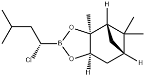4,6-METHANO-1,3,2-BENZODIOXABOROLE,2-[(1S)-1-CHLORO-3-METHYLBUTYL]HEXAHYDRO-3A,5,5-TRIMETHYL-,(3AS,4S,6S,7AR)-,85167-14-2,结构式