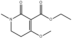 4-メトキシ-1-メチル-2-オキソ-1,2,5,6-テトラヒドロピリジン-3-カルボン酸エチル 化学構造式