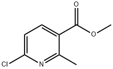 6-クロロ-2-メチルピリジン-3-カルボン酸メチル 化学構造式