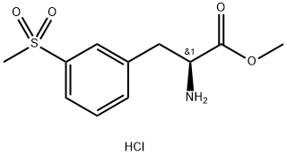 methyl (S)-2-amino-3-(3-(methylsulfonyl)phenyl)propanoate hydrochloride Struktur