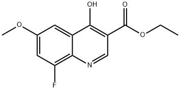 8-氟-4-羟基-6-甲氧基喹啉-3-羧酸乙酯 结构式