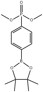 (4-(4,4,5,5-四甲基-1,3,2-二氧杂硼杂环戊烷-2-基)苯基)膦酸二甲酯, 852204-67-2, 结构式