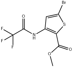 5-溴-3-(2,2,2-2,2,2-三氟乙酰氨基)噻吩-2-甲酸甲酯,852330-31-5,结构式
