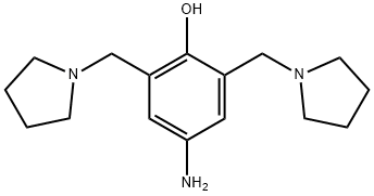 4-aMino-2,6-bis(pyrrolidin-1-ylMethyl)phenol, 85236-51-7, 结构式