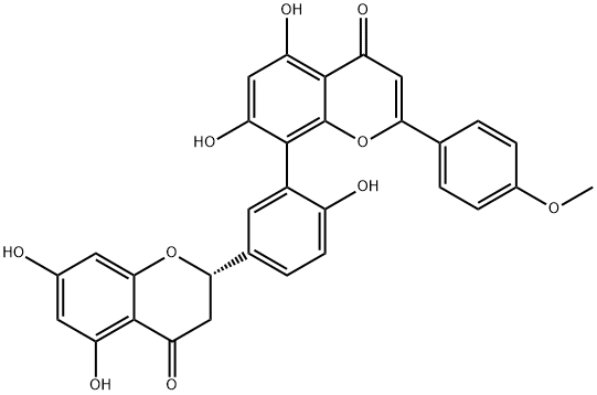 852875-96-8 (2S)-2-[3-[5,7-二羟基-2-(4-甲氧基苯基)-4-氧代-4H-1-苯并吡喃-8-基]-4-羟基苯基]-2,3-二氢-5,7-二羟基-4H-1-苯并吡喃-4-酮