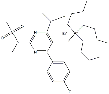 4-(4-氟苯基)-5-三丁基磷溴-6-异丙基-2-[(N-甲基-N-甲磺酰胺基)]-嘧啶,853066-73-6,结构式