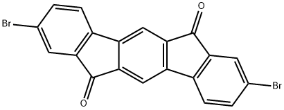 2,8-ジブロモインデノ[1,2-b]フルオレン-6,12-ジオン 化学構造式