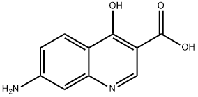 7-氨基-4-羟基3-喹啉羧酸 结构式