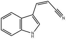 (Z)-3-(1H-indol-3-yl)acrylonitrile 化学構造式