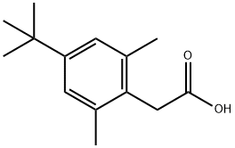 4-叔丁基-2,6-二甲基-ALPHA-甲苯甲酸 结构式