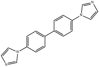 4,4'-ジ(1H-イミダゾール-1-イル)-1,1'-ビフェニル 化学構造式