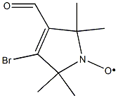 3-ブロモ-4-ホルミル-2,5-ジヒドロ-2,2,5,5-テトラメチル-1H-ピロール-1-イルオキシ 化学構造式