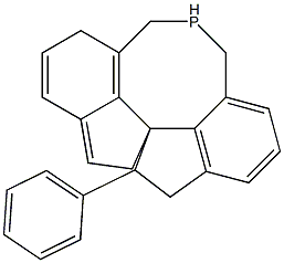 7,7′-(フェニルホスフィニデンビスメチレン)-1,1′-スピロビインダン 化学構造式