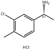 (1R)-1-(3-氯-4-甲基苯基)乙胺盐酸盐, 856562-92-0, 结构式