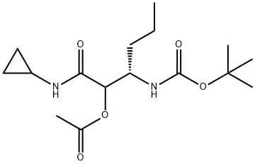 CarbaMic acid, [(1S)-1-[1-(acetyloxy)-2-(cyclopropylaMino)-2-oxoethyl]butyl]-, 1,1-diMethylethyl ester (9CI) Structure