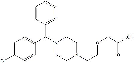 1,4-ビス[(4-クロロフェニル)フェニルメチル]ピペラジン二塩酸塩 化学構造式