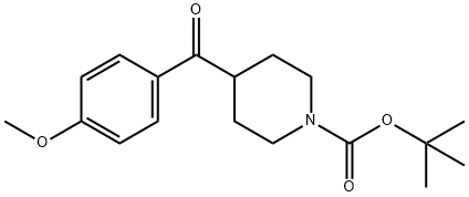 4-(4-甲氧基苯甲酰基)哌啶-1-甲酸叔丁酯,856936-55-5,结构式
