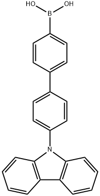 [4'-(カルバゾール-9-イル)-4-ビフェニリル]ボロン酸 化学構造式