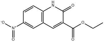 6-Nitro-2-oxo-1,2-dihydro-quinoline-3-carboxylic acid ethyl ester Structure