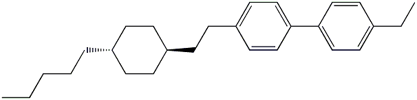 4-乙基-4'-[2-(反式-4-戊基环己基)乙基]-1,1'-联苯 结构式
