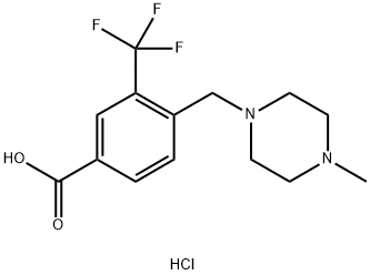4-((4-甲基哌嗪-1-基)甲基)-3-(三氟甲基)苯甲酸, 859027-02-4, 结构式