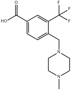 Benzoic acid, 4-[(4-Methyl-1-piperazinyl)Methyl]-3-(trifluoroMethyl)- Struktur