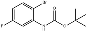 (2-溴-5-氟苯基)氨基甲酸叔丁酯, 861931-75-1, 结构式