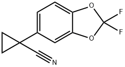 1-(2,2-二氟苯并[D][1,3]二氧杂环戊烯-5-基)环丙基腈, 862574-87-6, 结构式