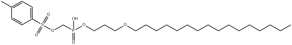 ((3-(十六烷氧基)丙氧基)(羟基)磷酰基)甲基4-甲基苯磺酸酯, 864068-45-1, 结构式