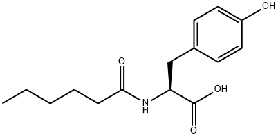 (S)-2-HexanaMido-3-(4-hydroxyphenyl)propanoic acid Struktur