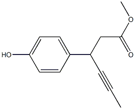 Methyl3-(4-hydroxyphenyl)hex-4-ynoate Structure