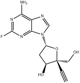 2'-脱氧-4'-C-乙炔基-2-氟腺苷,865363-93-5,结构式