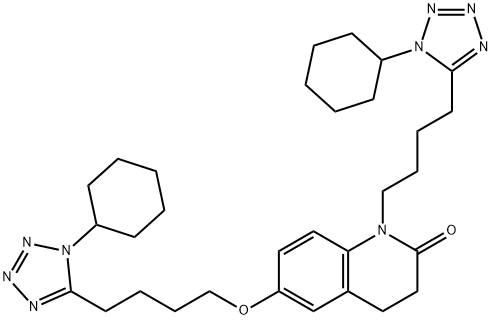 Cilostazol Related Compound C (50 mg) (1-(4-(5-Cyclohexyl-1H-tetrazol-1-yl)butyl)-6-(4-(1-cyclohexyl-1H-tetrazol-5-yl)butoxy)-3,4-dihydroquinolin-2(1H)-one) Struktur