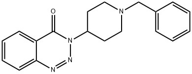1-Benzyl-4-(3,4-dihydro-4-oxo-1,2,3-benzotriazin-3-yl)piperidine Structure