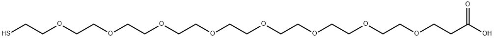 THIOL-DPEG®₈-ACID 化学構造式