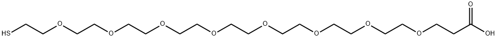 HS-PEG8-CH2CH2COOH Structure